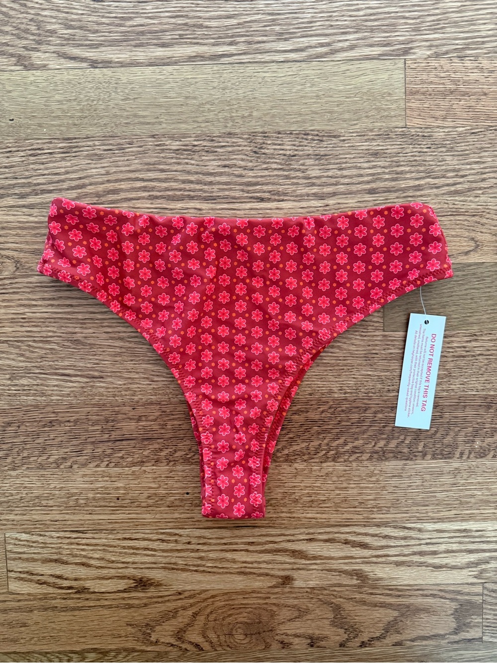 Hey Harper Red Pink Floral Bikini Bottom Women's Size M